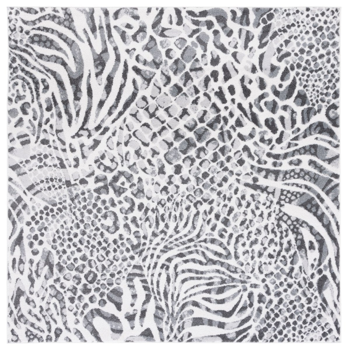 Safavieh Amsterdam Ams187F Ivory/Grey Rug.