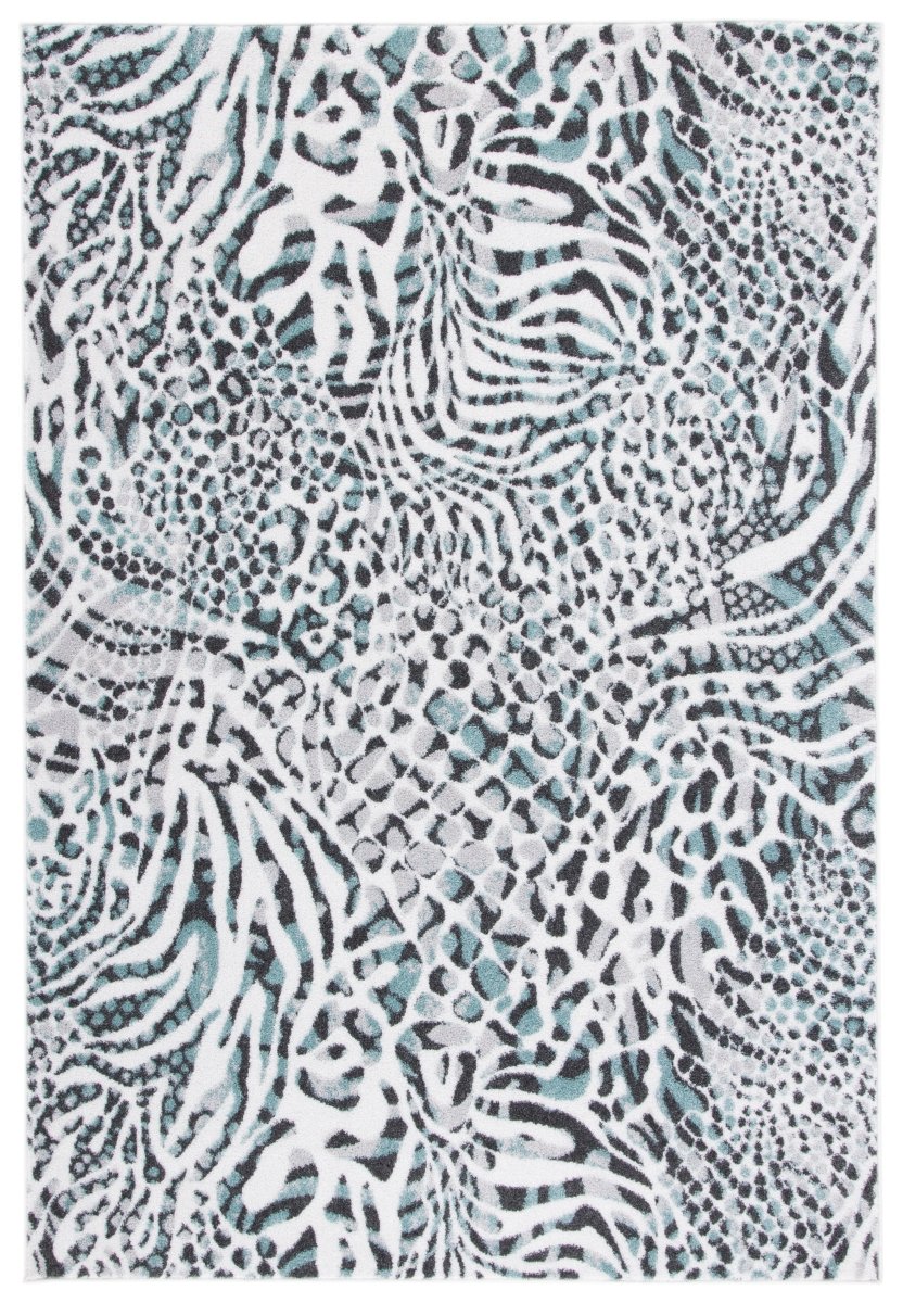 Safavieh Amsterdam Ams187K Ivory/Teal Rug.
