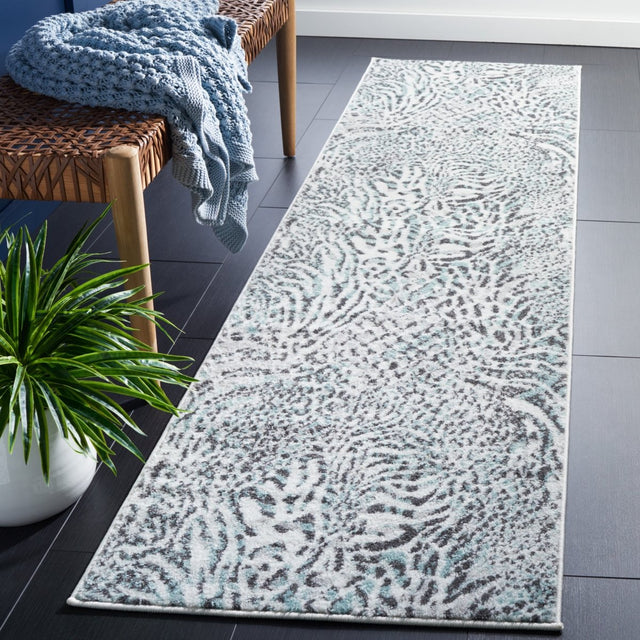 Safavieh Amsterdam Ams187K Ivory/Teal Rug.