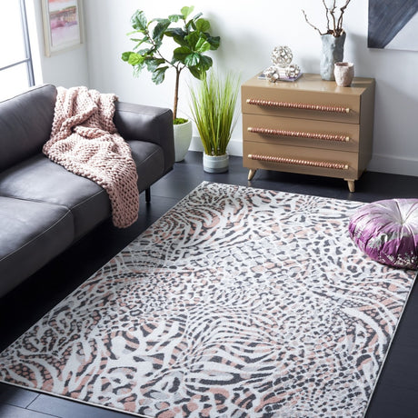 Safavieh Amsterdam Ams187U Ivory/Blush Rug.