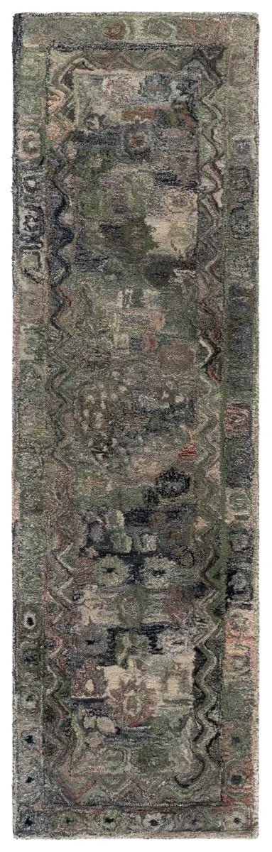 Safavieh Anatolia 2'-3" x 8'-0" Rug in Grey / Green