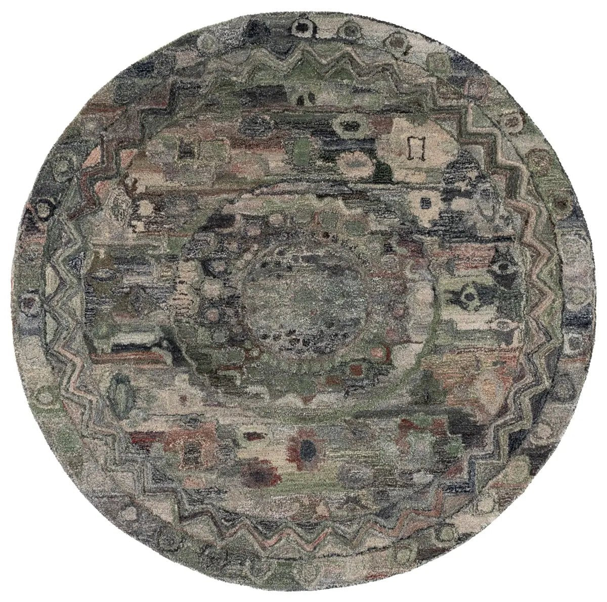 Safavieh Anatolia 6'-0" x 6'-0" Rug in Grey / Green