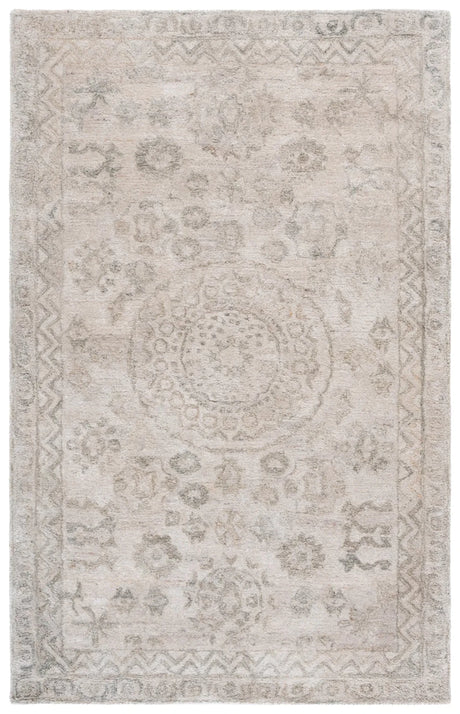 Safavieh Anatolia 4'-0" x 6'-0" Rug in Light Grey / Sage