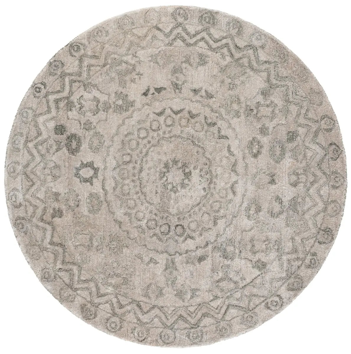 Safavieh Anatolia 6'-0" x 6'-0" Rug in Light Grey / Sage