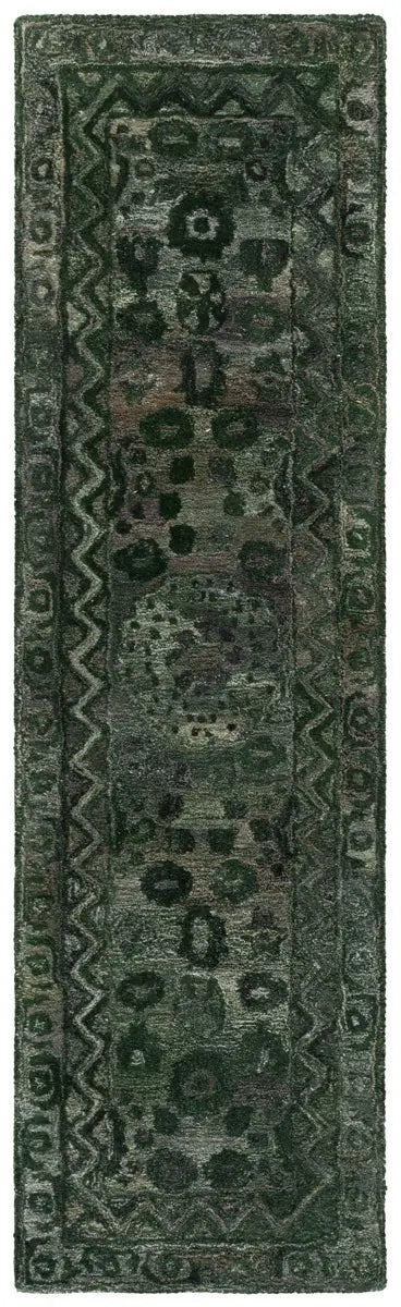 Safavieh Anatolia 2'-3" x 8'-0" Rug in Dark Green / Grey