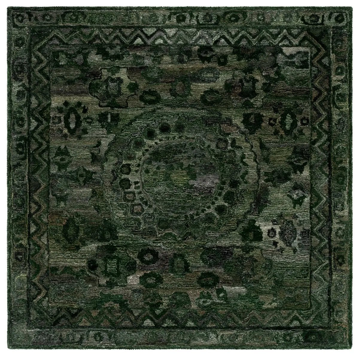 Safavieh Anatolia 6'-0" x 6'-0" Rug in Dark Green / Grey