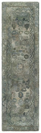 Safavieh Anatolia 2'-3" x 8'-0" Rug in Dark Green / Brown