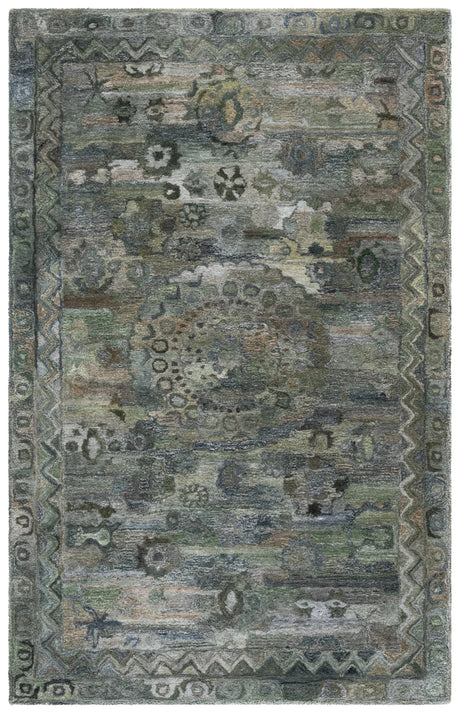 Safavieh Anatolia 4'-0" x 6'-0" Rug in Dark Green / Brown
