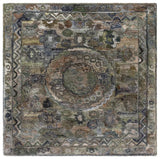 Safavieh Anatolia 6'-0" x 6'-0" Rug in Dark Green / Brown