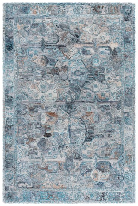 Safavieh Anatolia 4'-0" x 6'-0" Rug in Turquoise / Grey