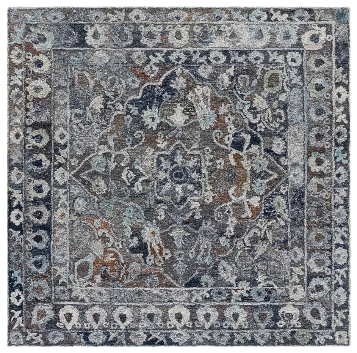 Safavieh Anatolia 6'-0" x 6'-0" Rug in Grey / Ivory