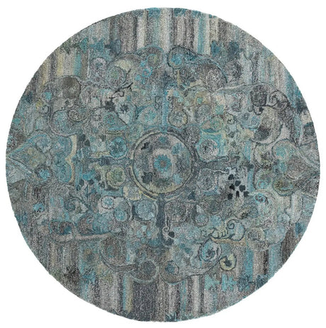 Safavieh Anatolia 6'-0" x 6'-0" Rug in Grey / Turquoise
