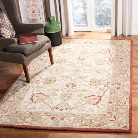 Safavieh Anatolia An512E Ivory / Rust Rugs.