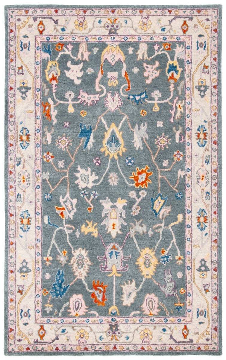 Safavieh Anatolia An513G Dark Grey/Ivory Rug.