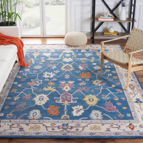 Safavieh Anatolia An513M Blue/Ivory Rug.