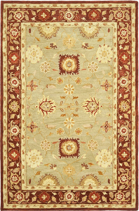 Safavieh Anatolia An556A Sage / Burgundy Rugs.