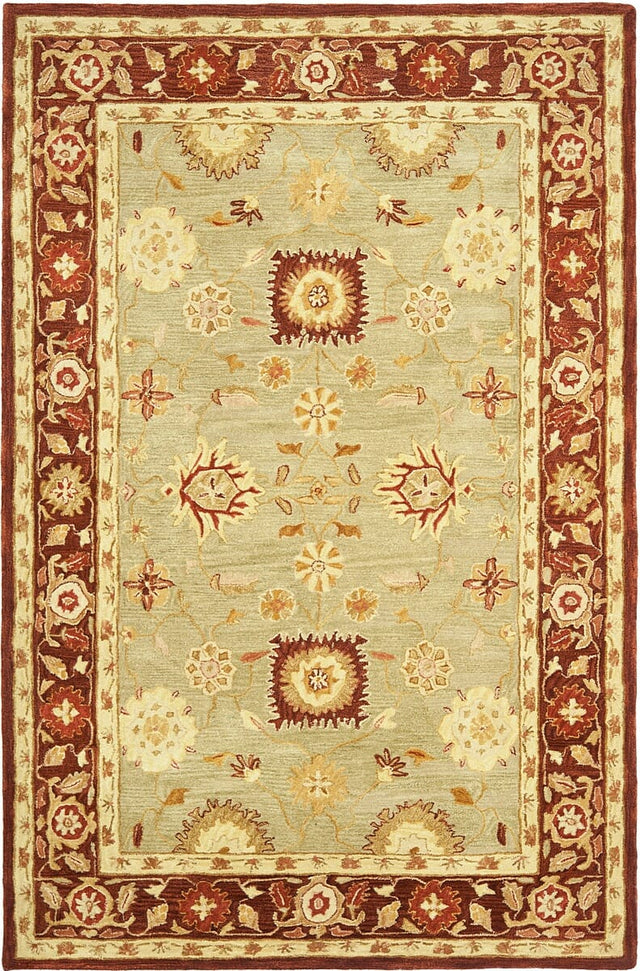 Safavieh Anatolia An556A Sage / Burgundy Rugs.