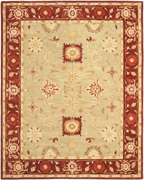 Safavieh Anatolia An556A Sage / Burgundy Rugs.
