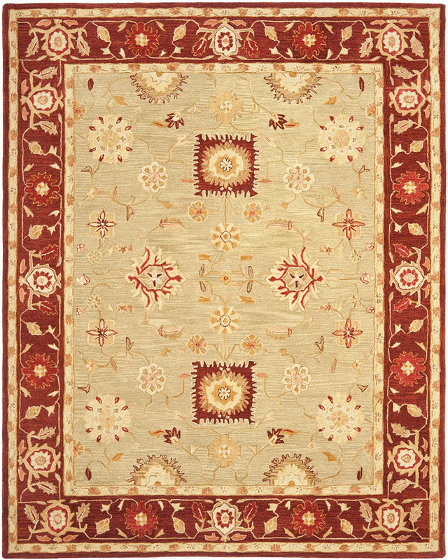 Safavieh Anatolia An556A Sage / Burgundy Rugs.