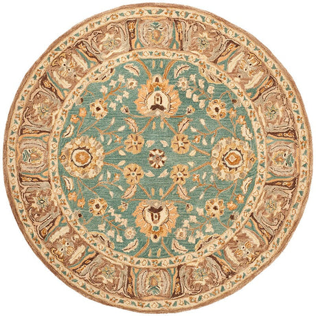 Safavieh Anatolia An558D Teal / Camel Rugs.