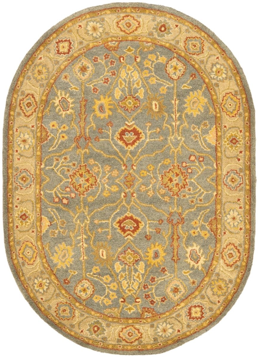 Safavieh Antiquities at314a Blue / Ivory Rugs.