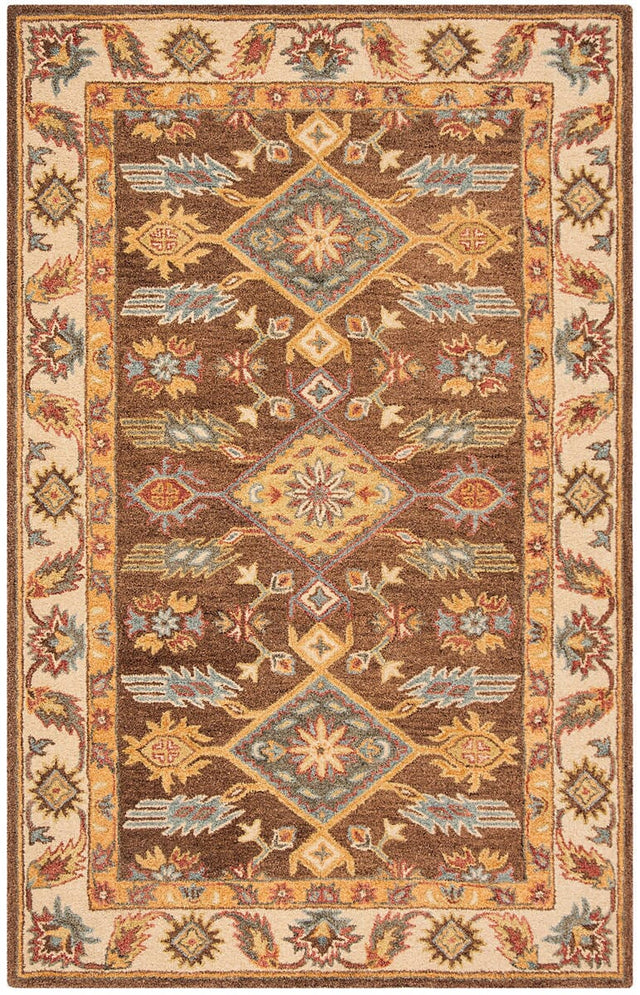 Safavieh Antiquity At502T Dark Brown / Ivory Rugs.