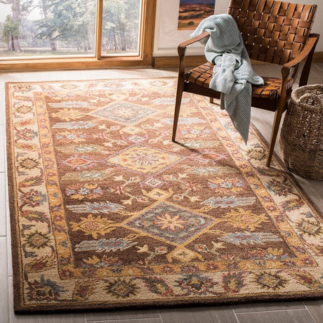 Safavieh Antiquity At502T Dark Brown / Ivory Rugs - Safavieh - at502t - 2