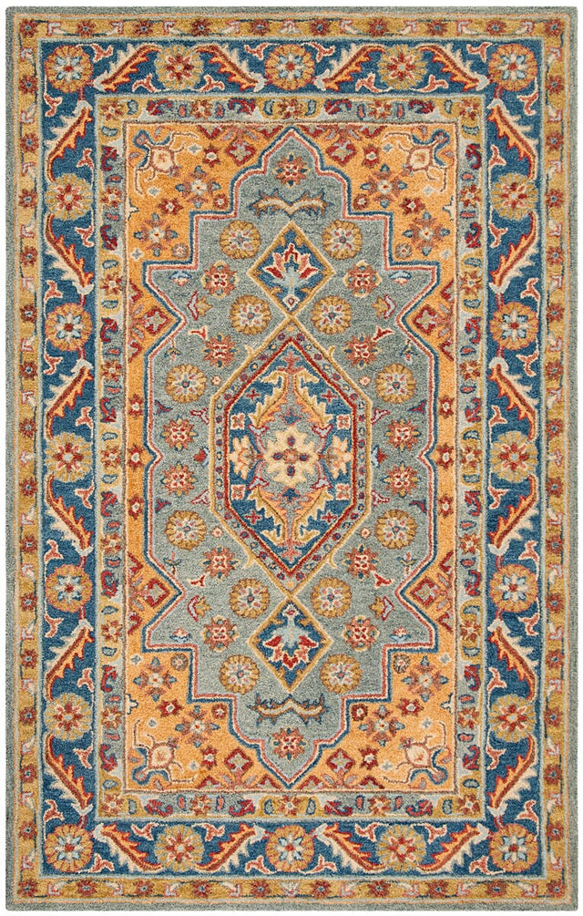 Safavieh Antiquity At504M Blue / Gold Rugs.