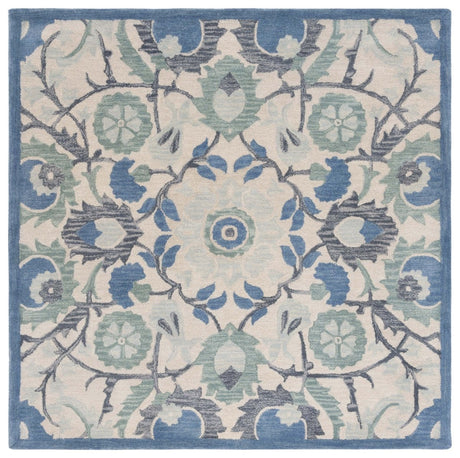 Safavieh Antiquity At59B Ivory/Blue Rug - Safavieh - at59b - 6sq