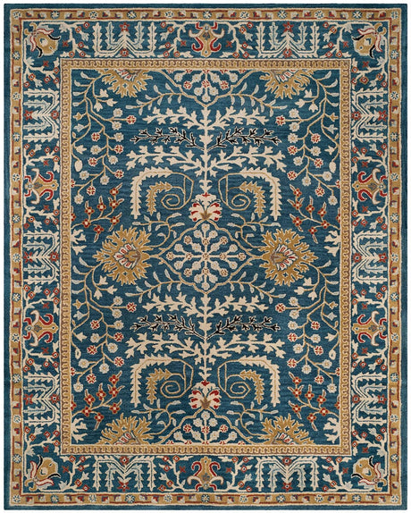 Safavieh Antiquity At64B Dark Blue/Multi Rug - Safavieh - at64b - 4r