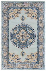 Safavieh Antiquity At66K Turquoise/Silver Rug.