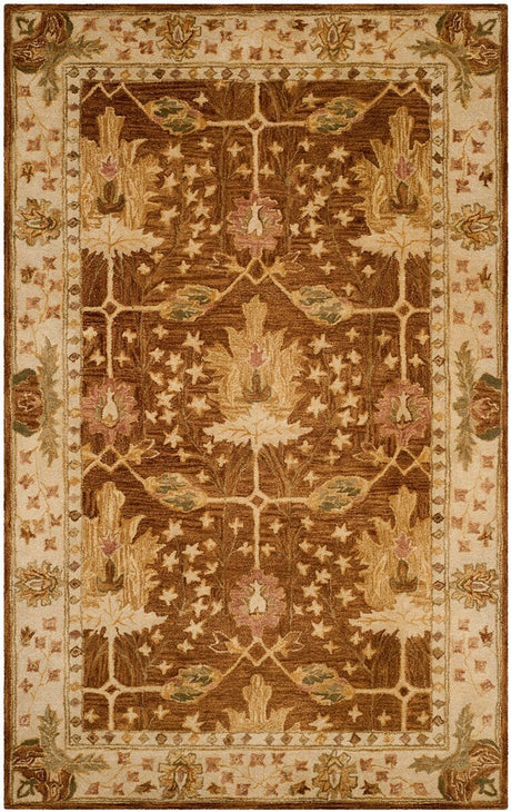 Safavieh Antiquity At840B Brown / Beige Rugs - Safavieh - at840b - 6sq