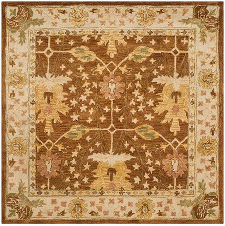 Safavieh Antiquity At840B Brown / Beige Rugs - Safavieh - at840b - 6sq