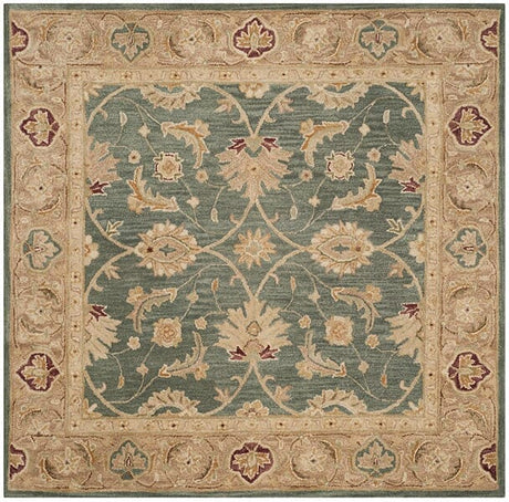 Safavieh Antiquity At849B Teal Blue / Taupe Rugs - Safavieh - at849b - 6sq