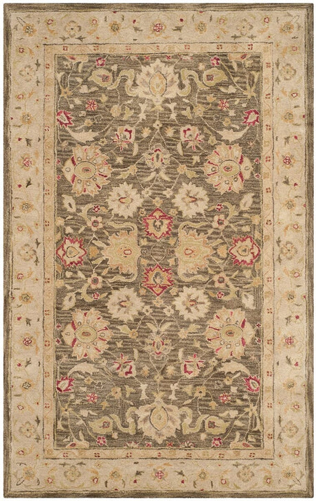 Safavieh Antiquity At853A Olive Grey / Beige Rugs - Safavieh - at853a - 6sq