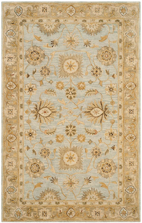 Safavieh Antiquity At856B Light Blue / Sage Rugs.