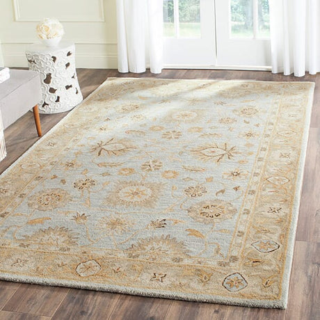 Safavieh Antiquity At856B Light Blue / Sage Rugs.