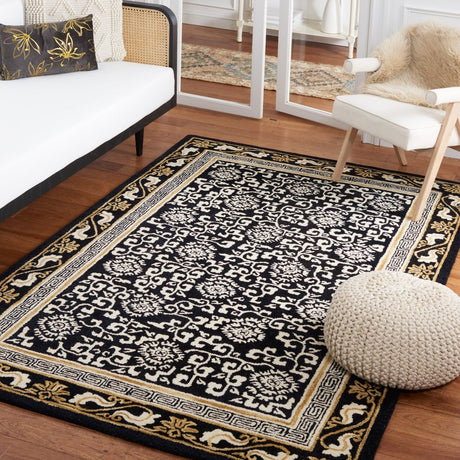 Safavieh Antiquity At860Z Black/Ivory Rug.