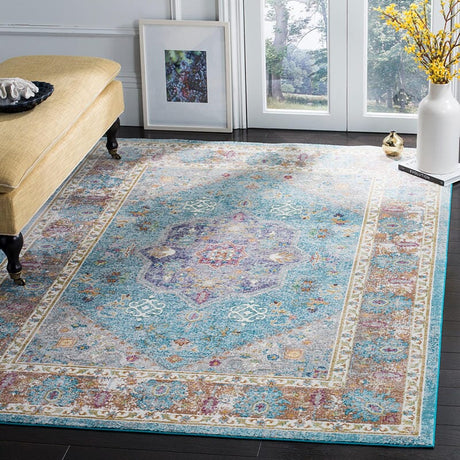 Safavieh Aria Ara100B Blue / Creme Rugs - Safavieh - ara100b - 3