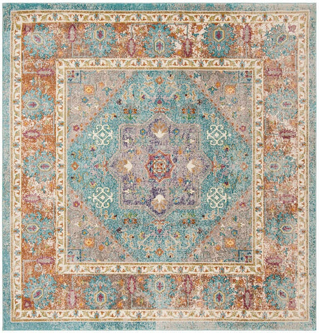 Safavieh Aria Ara100B Blue / Creme Rugs - Safavieh - ara100b - 6sq