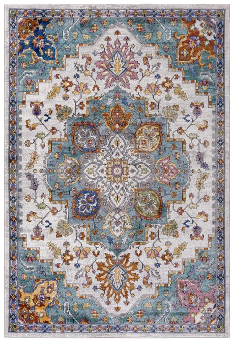Safavieh Aria 5'-0" x 6'-7" Rug in Ivory / Turquoise