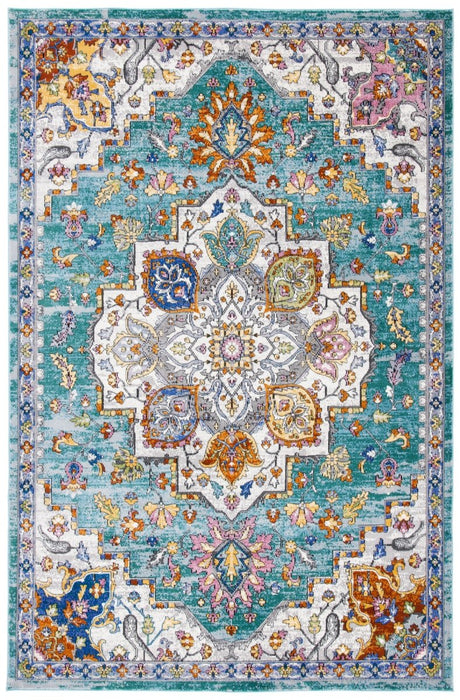 Safavieh Aria Ara102K Turquoise/Ivory Rugs - Safavieh - ara102k - 4