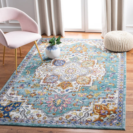 Safavieh Aria Ara102K Turquoise/Ivory Rugs - Safavieh - ara102k - 4