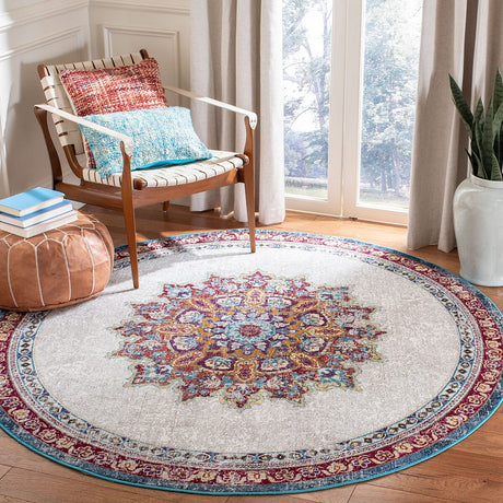 Safavieh Aria Ara103A Ivory / Navy Rugs - Safavieh - ara103a - 6sq