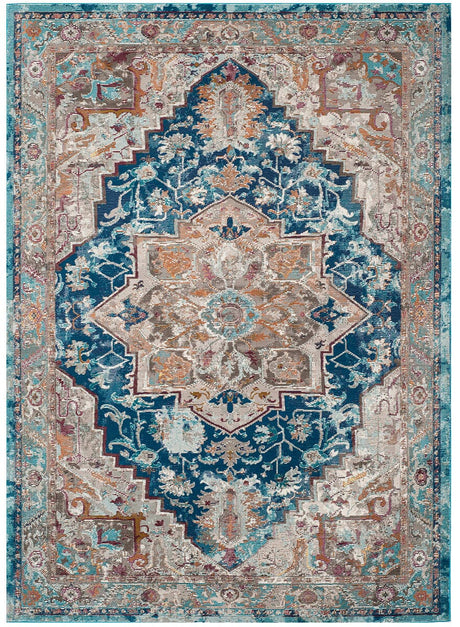 Safavieh Aria Ara119B Blue / Beige Rugs - Safavieh - ara119b - 4