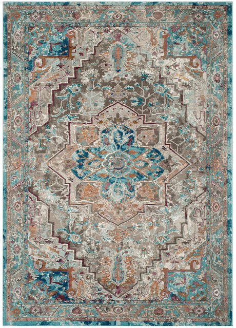 Safavieh Aria Ara119E Beige / Blue Rugs - Safavieh - ara119e - 4