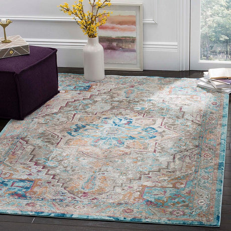 Safavieh Aria Ara119E Beige / Blue Rugs - Safavieh - ara119e - 4