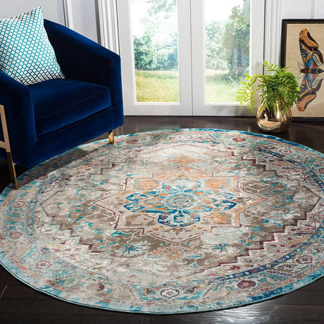 Safavieh Aria Ara119E Beige / Blue Rugs - Safavieh - ara119e - 6r