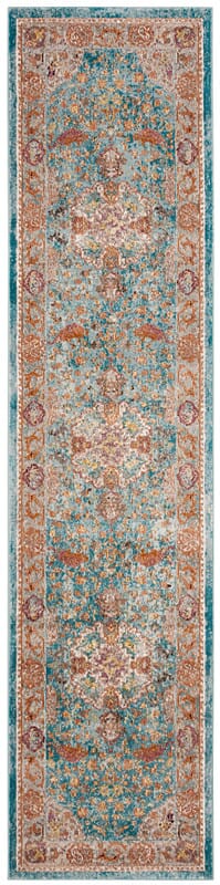 Safavieh Aria Ara120B Blue / Orange Rugs - Safavieh - ara120b - 28