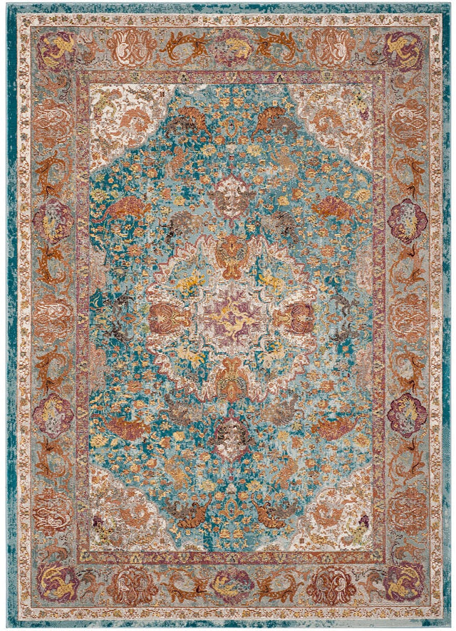 Safavieh Aria Ara120B Blue / Orange Rugs.